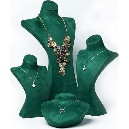 High-end necklace easel jewelry bust display velvet jewelry storage box display stand necklace wholesale can be customized