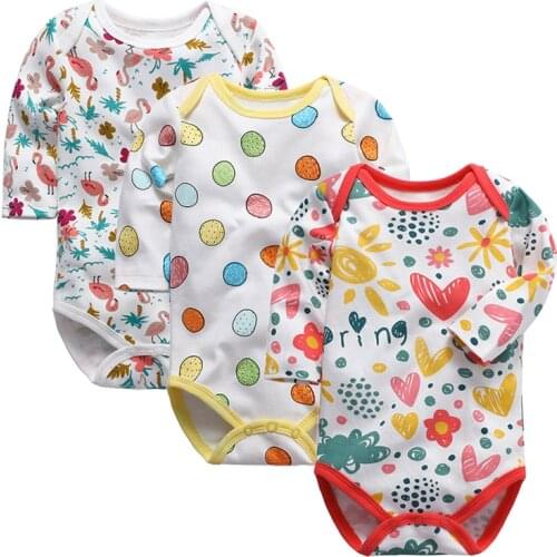 1Pcs Baby Bodysuits Autumn Top Quality Baby Girl Boy Clothes 100% Cotton Long Sleeve Underwear Infant Baby Jumpsuit 3-24M