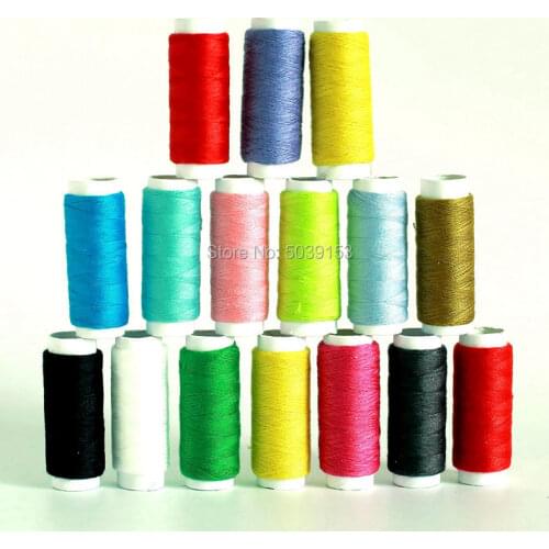 10 Rolls DIY Hand Sewing Thread mixed 10 Colors Top Quality Colorful Polyester Machine Embroidery Sewing Threads