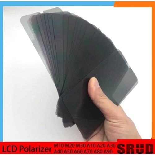 10Pcs LCD Polarizer Film For Samsung Galaxy A10 A20 A30 A40 A50 A60 A70 A80 A90 M10 M20 M30 LCD Touch Screen Polarized Film