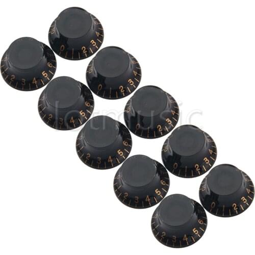 Guitar Knobs Speed Transparent Knob 10Pcs Top Hat Knobs for Parts Replacement