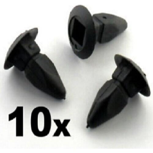 10x For Audi Plastic Nut Grommet for Bumpers, Wings, Wheel Arches, Linings & Panels