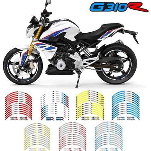New high quality 12 Pcs Fit Motorcycle Wheel Sticker stripe Reflective Rim For BMW G310R