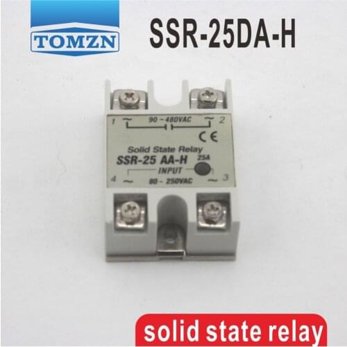 25DA High voltage type SSR input 3-32V DC load 90-480V AC single phase AC solid state relay