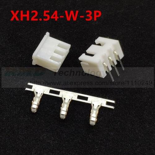 50set/lot XH2.54-3W XH2.54 2.54 mm 3pin connector,Female housing + Right angle male PIN Header + Terminal, free shipping