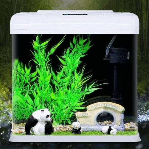 HONGYI fish tank aquarium desktop living room home small self-circulating lazy man free water glass ecological gold fish tank