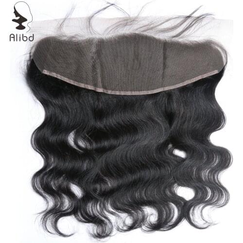 Alibd Lace Frontal Closure Peruvian Body Wave Human Hair Ear To Ear Front Closure Hair Extension 13*4 Remy Hair Top Closures