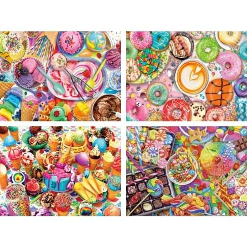 Diy Diamond Painting Ice Cream Donuts 5D Full Square/round Drill Diamond Embroidery Mosaic Kitchen Decoration Wall Art Pictures