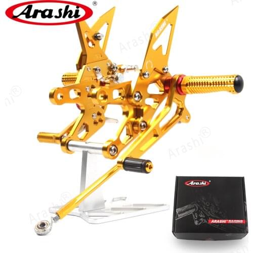Arashi ZX10R NINJA ZX1000 2006 2007 CNC Adjustable Footrest For KAWASAKI NINJA ZX10R ZX 1000 Foot Pegs Foot Pedals Rearset