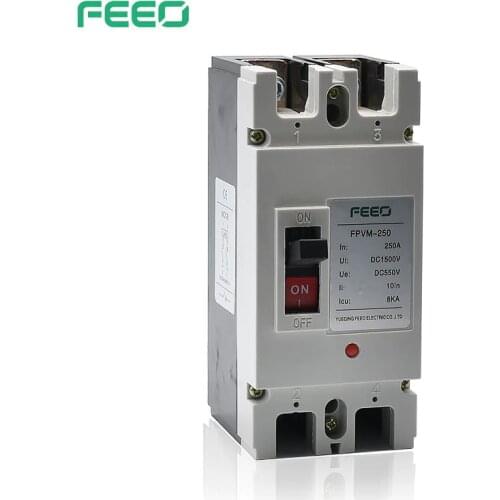 FEEO FPVM Moulded Case Circuit Breaker Switch 2P 550V 160A 200A 250A DC MCCB