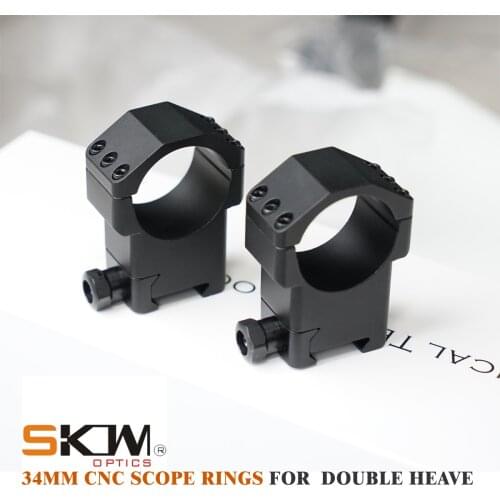 Free Shipping SKWGEAR Tactical Heave duty 34mm scope rings RifleScope Mount Fit Picatinny Mil CNC riflescope ring