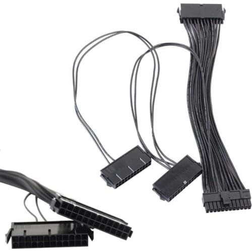 ATX 24Pin 3PSU Power Supply Starter Cord Motherboard Adapter Cable 18AWG Power Synchronous Starter Wire For BTC Miner Machine