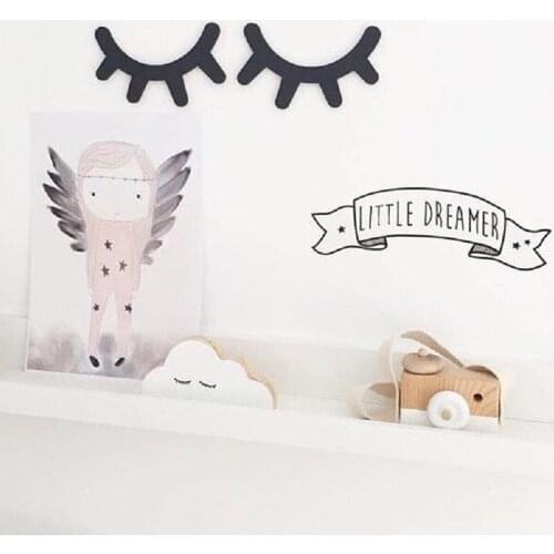 2021 2'li Decorative Eyelash Kids Room Black Wood 5mm