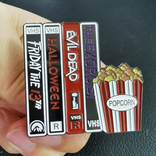 VHS tapes enamel pin