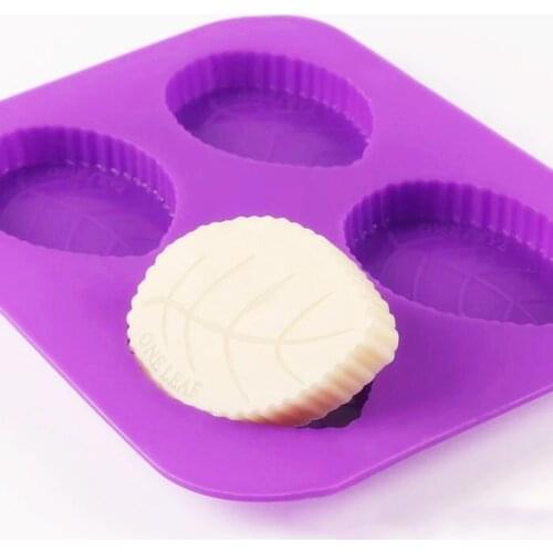 Food Grade Soft Silicone Handmade Soap Mold 4 Cavities Leaf Soap Stome Mold Soap Making Supplies Fondant Cake Chocolate Mold