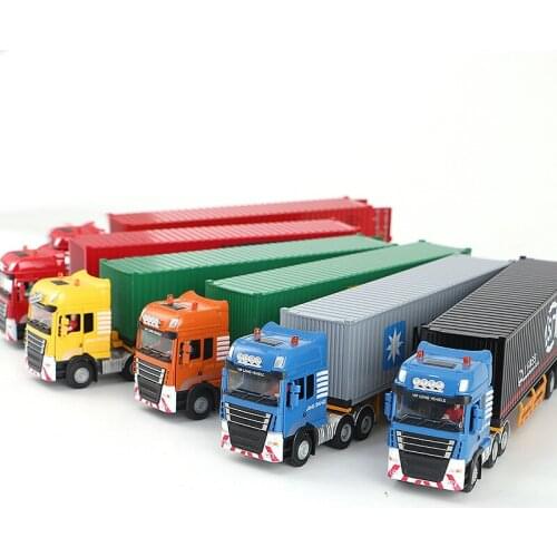 Alloy Scale Car Models Die-cast Engineering Vehicle Toys for Children mkd2 1:50 Express Container Transport Truck
