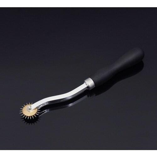 4mm Leather Craft Roulette Punching Hole Maker Spacer Wheel Black Spacing Wheel Paper Cloth Sewing Stitch Overstitch Wheel Tool