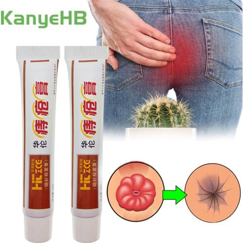 2pcs Hua Tuo Hemorrhoids Ointment Internal and External Anal Fissure Cream Pain Reliving Chinese Herbs Medical Plasters A248