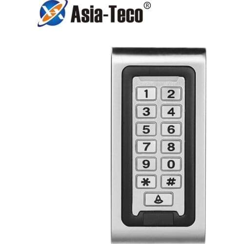 Metal 125KHz Rfid Access Control Keypad W/ 2000 Users 125KHz Card Reader Keypad Key Fobs Door Access Control System