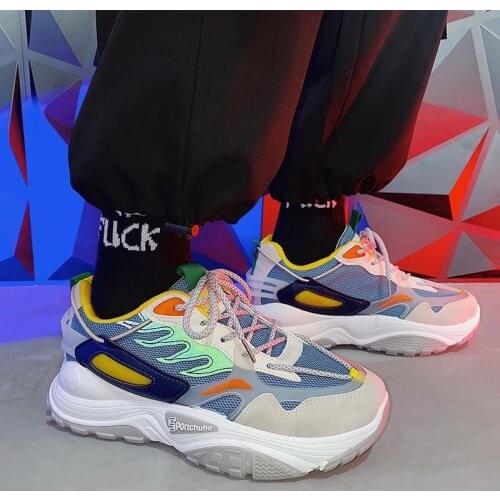 Fashion Sneakers 2021 New Fashion Men Sports Shoes Mesh Breathable Casual Sneakers Students Fashion Simplicity Running Shoes