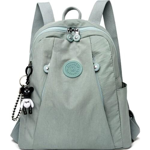 Fashion Nylon Backpack Women Travel Bagpack Shoulder Bag High Quality Simple School Backpacks For Girls Portable Bookbag Mochila