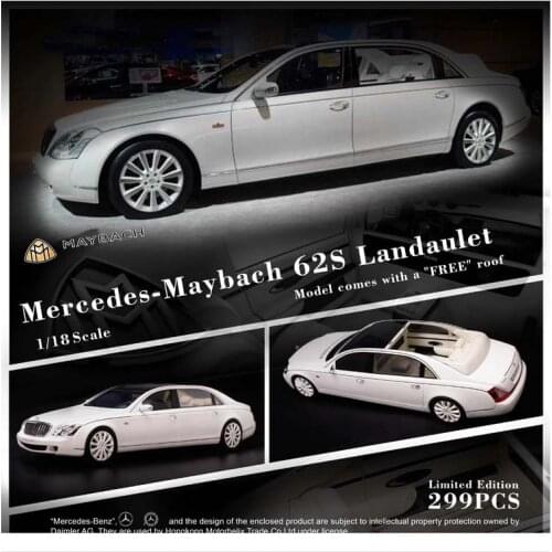 Motorhelix 1:18 Maybach 62s Limited Car Model Diecasts & Toy Metal Vehicles Car Model Simulation Collection Limited Edition