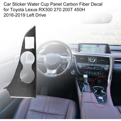 Car Sticker Water Cup Panel Carbon Fiber Decal for Toyota Lexus RX300 270 200T 450H 2016-2019 Left Drive аксессуары для авто