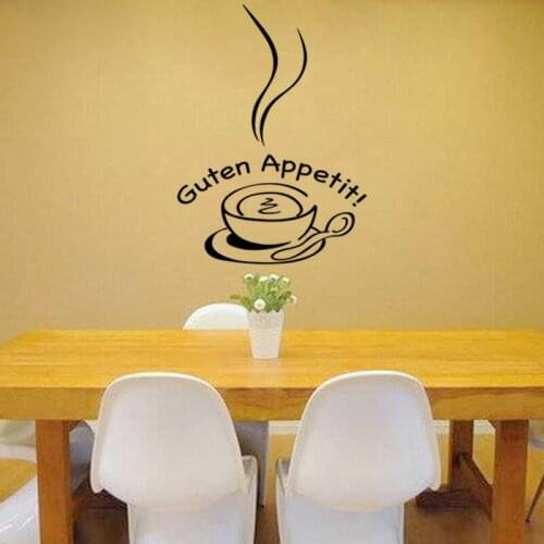 German Stickers Guten Appetit Vinyl Wall Decal Removable Wall Art Wall Decor for Kitchen Wall Poster Home Decor House Decoration