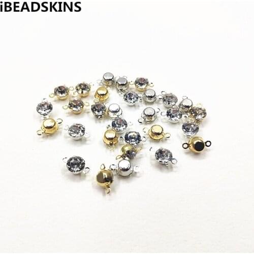 New arrival! 11x6mm 500pcs glass Round shape Connectors for Necklace,Earrings parts,hand Made Jewelry DIY