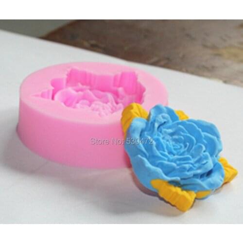 Wholesale/retal ,free shipping,1 pcs Three-dimensional flower Silicone Cake Mold chocolate mould FM