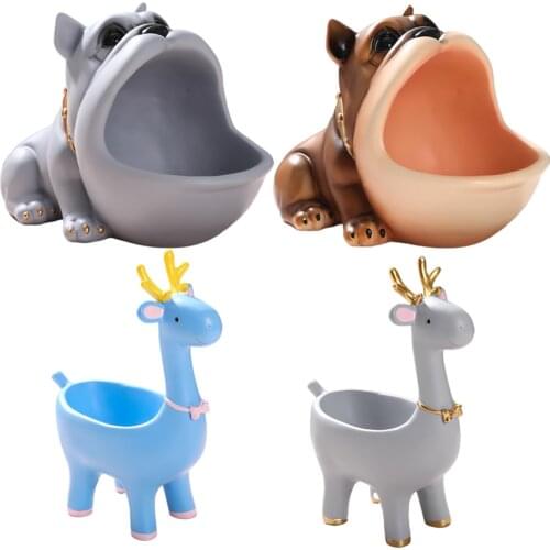 French Bulldog Candy Storage Collection Box Shoe Cabinet Key Storage Box Living Room Home Decoration
