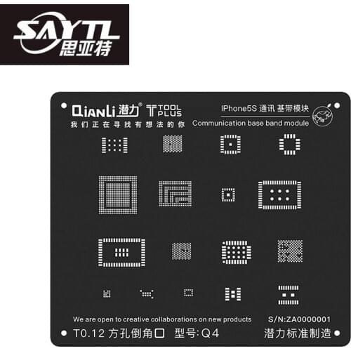 QIANLI Black Steel Net for iphone 8p 8 7p 7 6sp 6p 6s 6 5s 5 Universal Communication Baseband Module Tin planting repair mesh