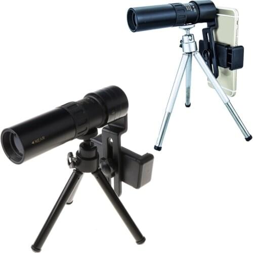 4K 10-300x40mm Zoom Stretchable Monocular Telescope with Phone Mount and Tripod Stand Monoculars for Birdwatching