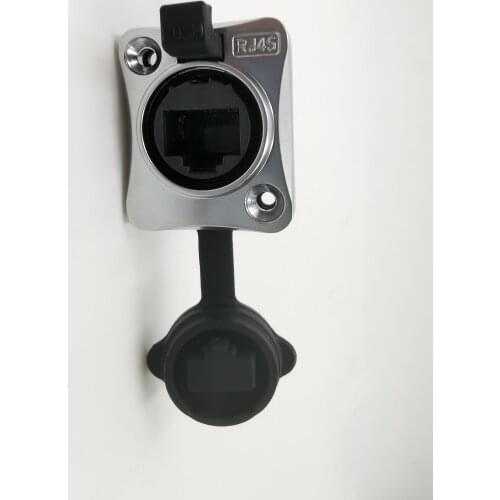 RJ45 plug socket screw type CAT5E waterproof connector panel mount metal ethernet PCB Network connector 1 unit