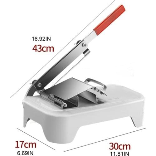 Manual Meat Slicer Stainless Steel Meat Cutter Beef Mutton Roll Meat Food Slicer Slicing Machine for Home Cooking