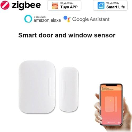 Tuya Smart Zigbee / WiFi Door Sensor Door Open / Closed Detectors Compatible with Alexa Google Home Tuya/Smart Life APP