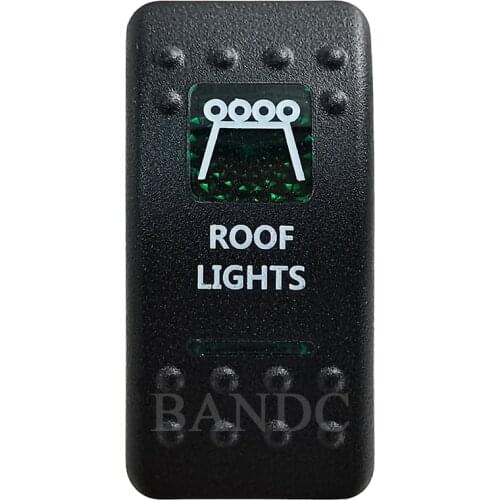ROOF LIGHTS Rocker Switch Cover Cap Green Window Labeled for Car Boat Truck Carling ARB NARVA ,Cover Cap Only！Waterproof