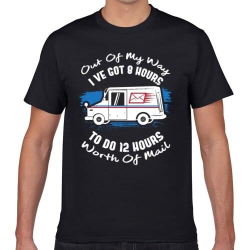 Tops T Shirt Men postal worker hours worth of mail Hip Hop Vintage Geek Custom Male Tshirt XXXL