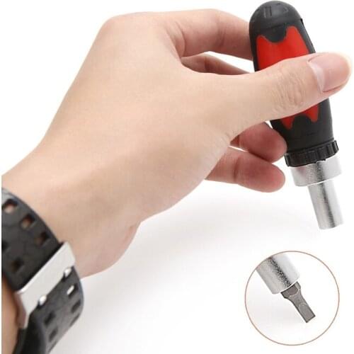 Ratchet Wrench Screwdriver Ratchet Handle Screw Driver Carbon Steel 6.35mm Dropshipping