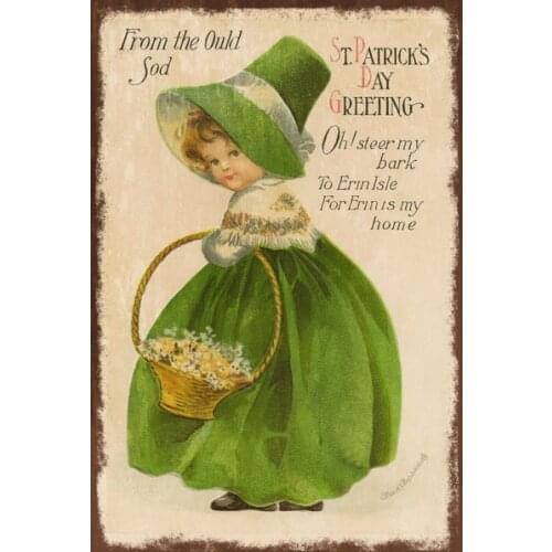 Vintage Retro Style Metal Sign, Girl Retro Vintage Tin Sign Bar Pub Home Metal Poster Wall sign