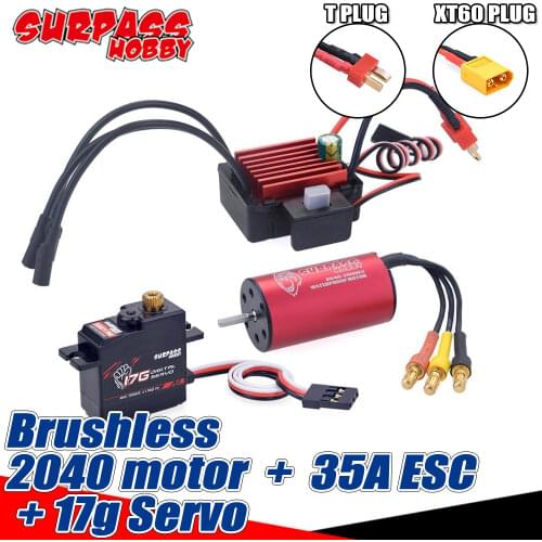 SURPASS HOBBY KK 2040 Waterproof Brushless Motor 2280KV 3200KV 3900KV 4480KV 17g Digital Servo 35A ESC for 1/20 1/18 RC Car