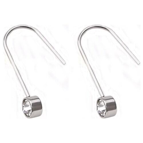 YongChang Woman fashion earring simple style cute cool curved stud earrings 1 pair