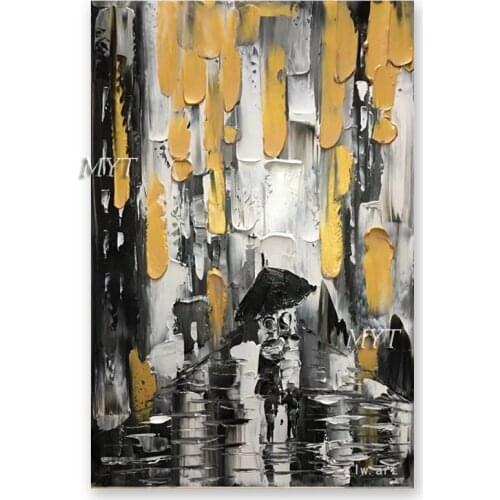 100% Hand-painted Abstract New Heavy Textured Acrylic Paintings Artwork Unframed Free Shipping Wall Canvas Art For Home Decor