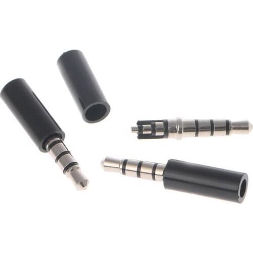 10x Gold Plated 4 3.5mm Male Stereo Earphone Headphone Jack Plug Soldering