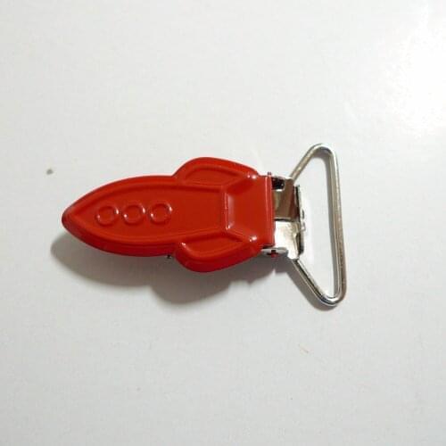 25pcs 1'' 25mm #36 RED COLOR Enamel Rockets Suspender Clips