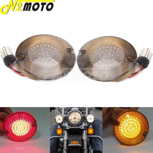 2X Motorcycle LED Turn Signal Light Blinker For Harley Road Electra Glide Standard Heritage Softail Classic Deluxe Ultra Limited