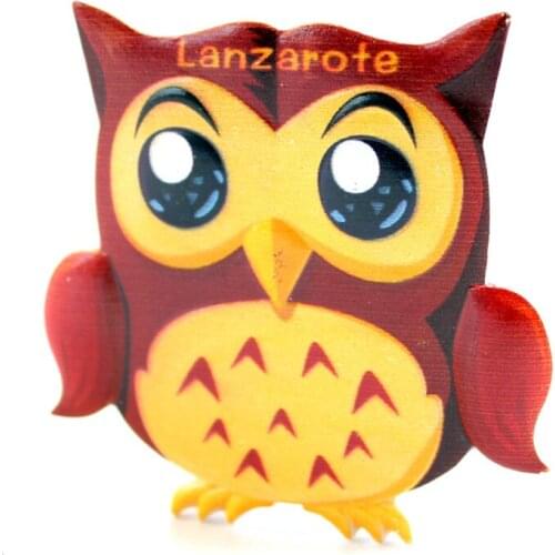 Owl design spain style fridge magnet 3D
