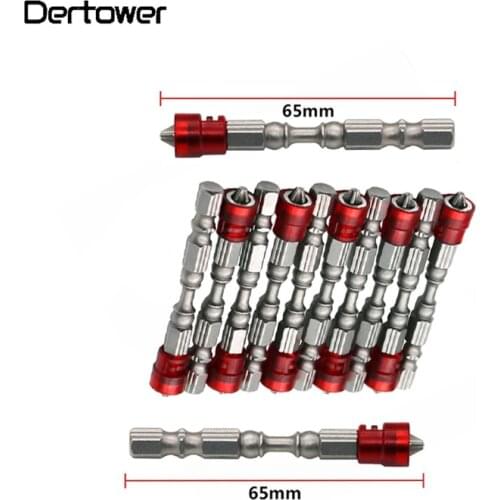5Pcs PH2 Magnetic Screwdriver Bit Anti-Slip S2 Steel Electric Screw Driver Set 1/4" Hex Shank Single Head Power Tools