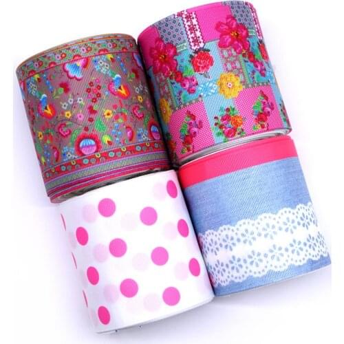Free shipping 50 yard cartoon printed grosgrain ribbon 31389