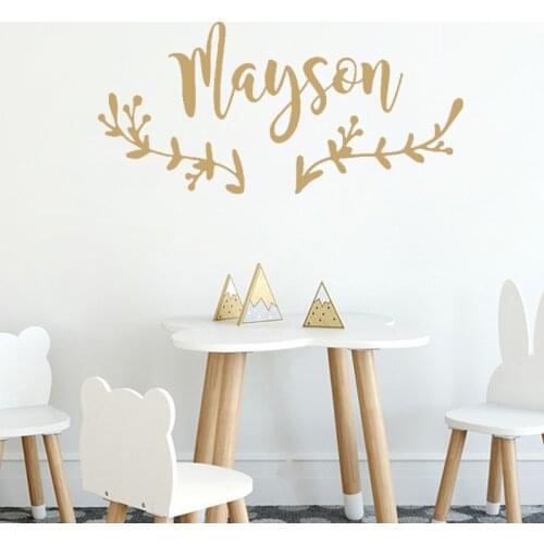 Boho Decor Custom Name Decal Personalized Childrens Name Wall Sticker Nursery Baby Kids Room Decal Art Poster CN354